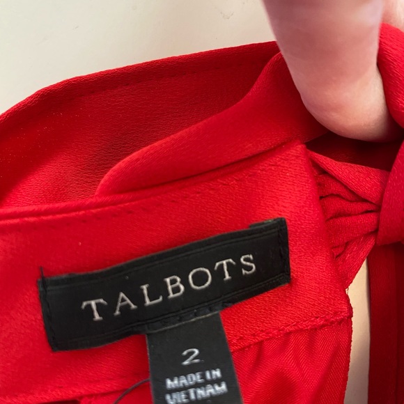 New w Tag Red Talbots High Neck Jumpsuit size 2 - Picture 3 of 4